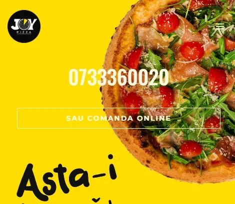Site pizzerie JoyPizza – proiect Alex Design